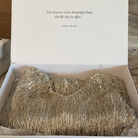 NADINE MERABI Silver Fringe Dress - Picture 4 of 4